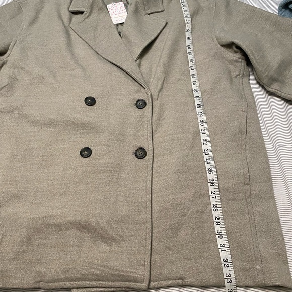 Free People Hannah Slouchy Soft Oversized Blazer Jacket XL NWT oatmeal - Picture 4 of 11